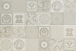 Gold Versace Home Decoro Bianco/Platino Patchwork 68890